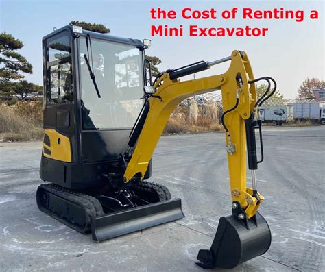 renting excavator mini|average mini excavator rental cost.